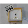Image 2 : 10KT YELLOW GOLD 6mm GENUINE SAPPHIRE AND TOPAZ HEART PENDANT W/ 16" 10K CHAIN W/ APPRAISAL $450