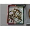 Image 3 : 3 TRAYS OF GOLD TONE JEWELLERY, POCKET WATCHES, ETC
