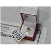 Image 2 : 10KT YELLOW GOLD 6mm GENUINE MYSTIC QUARTZ SOLITAIRE RING .8CT SIZE 4.25 W/ APPRAISAL $800