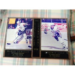 FRAMED 1992 STANLEY CUP CHAMPIONS LEMIEUX AND JAGR LIMITED EDITION 257/1000