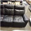 Image 2 : BLACK LEATHER RECLINER SOFA