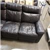 Image 2 : BLACK LEATHER RECLINER SOFA