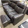 Image 3 : BLACK LEATHER RECLINER SOFA