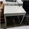 Image 1 : WHITE IKEA 1 DRAWER DESK GAS LIFT OFFICE CHAIR