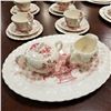 Image 2 : 45 PIECES CHARLOTTE ROYAL STAFFORD SHIRE CHINA 7 PLACE SETTINGS, 6 CUP AND SAUCER SETS, SERVING TRAY
