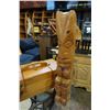 Image 2 : WOOD SEWING BASKET, WOOD CARVING, AND SINGER SEWING TOOL