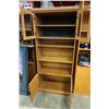 Image 2 : OAK 6FT BOOKSHELF W/ DOORS