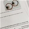 Image 2 : 10KT ROSE GOLD 4mm RECONSTITUTE EMERALD EARRINGS .46CTS W/ APPRAISAL $1105