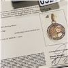 Image 2 : STERLING SILVER YELLOW GOLD PLATED .15CT DIAMOND "TREE OF LIFE" PENDANT W/ APPRAISAL $600