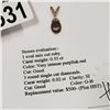 Image 2 : 10KT YELLOW GOLD 6 X 4 mm GENUINE .55CT RUBY AND .02CT DIAMOND PENDANT W/ APPRAISAL $500