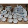 Image 2 : 59 PIECES ROYAL ALBERT FORGET ME NOT CHINA, CUPS AND SAUCERS, PLATES, BOWLS AND PLATTERS. TEAPOT IS 