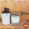 Image 2 : Crock, Shoulder Crock Jug & Wooden Treenware Mallet
