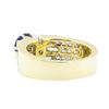 Image 3 : 3.08 ctw Sapphire And Diamond Ring - 18KT Yellow Gold