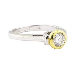 0.50 ctw Diamond Ring - Platinum and 18KT Yellow Gold