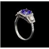 Image 4 : 18KT White Gold 1.41 ctw Tanzanite and Diamond Ring