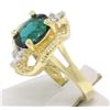 Image 5 : 14k Yellow Gold 2.41 ctw Green Blue Oval UNIQUE Tourmaline & Diamond Dinner Ring