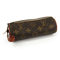 Louis Vuitton Monogram Canvas Leather Trousse Ronde Pouch Bag