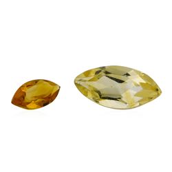 1.10 ctw.Natural Marquise Cut Citrine Quartz Parcel of Two