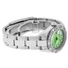 Image 4 : Rolex Ladies Stainless Steel Quickset Green String Diamond Datejust Wristwatch