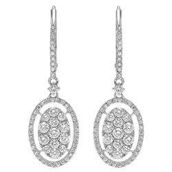 14k Gold 1.28CTW Diamond Earrings, (SI2-SI3/H-I)