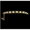 Image 1 : 2.00 ctw Sapphire and Diamond Bangle Bracelet - 14KT Yellow Gold