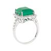 Image 4 : 8.64 ctw Emerald and Diamond Ring - 18KT White Gold