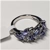 Image 3 : Silver Tanzanite(1.8ct) White Topaz Ring (~Size 6), Suggested Retail Value $250