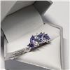 Image 4 : Silver Tanzanite(1.8ct) White Topaz Ring (~Size 6), Suggested Retail Value $250