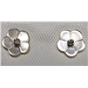 Image 2 : 14K Yellow Gold Diamond Mother Of Pearl Flower Jacket Earrings, Made in Canada, Suggested Retail Val