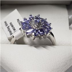 Silver Tanzanite(1ct) Ring (~Size 6), Suggested Retail Value $250