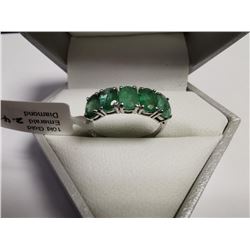 10K White Gold Emerald(2.4ct) Ring (~Size 6), Made in Canada, Appraised Retail $1580