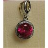 Image 2 : Silver Created Corundum Pendant, Suggested Retail Value $150