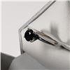 Image 2 : 10K White Gold Black Diamond(1.4ct) High Mount Solitaire Ring (~Size 6), Made in Canada, Appraised R
