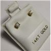 Image 2 : 14K Yellow Gold Diamond(SI2-I1, 0.14ct) Earrings, Made in Canada, Appraised Retail $700