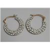 Image 2 : 10K Yellow Gold Cubic Zirconia Earrings, Made in Canada