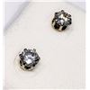 Image 1 : 10K Yellow Gold Cubic Zirconia Earrings, Made in Canada