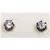 Image 2 : 10K Yellow Gold Cubic Zirconia Earrings, Made in Canada