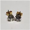 Image 3 : 10K Yellow Gold Cubic Zirconia Earrings, Made in Canada