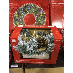 Home Accents Holiday 16" Flocked Centerpiece