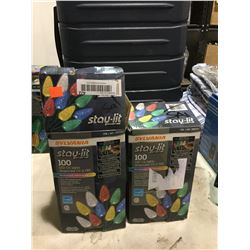 Stay-Lit 100 LED C9 Lights Multi-color Lot of 2