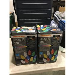 Stay-Lit 100 LED C9 Lights Multi-color Lot of 2