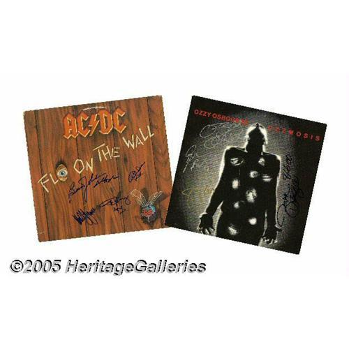 Ozzy Osbourne and AC/DC Signed Album Covers. Includ Ozzy Osbourne and ...