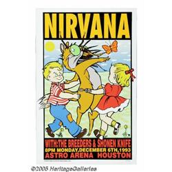 Frank Kozik - Nirvana Concert Poster, Signed by the A Frank Kozik