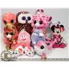Image 1 : FLAT OF ASSORTED PLUSH ANIMALS.