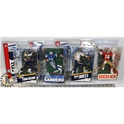 LOT OF 4 NFL MCFARLANE ASSORTED FIGURES.