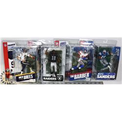 LOT OF 4 ASST NFL MCFARLANE TOYS SPORTS FIGURINES.
