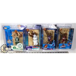 LOT OF 4 NBA ASSORTED MCFARLANE FIGURES.
