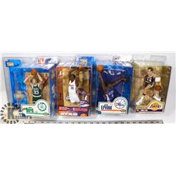 LOT OF 4 NBA ASSORTED MCFARLANE FIGURES.