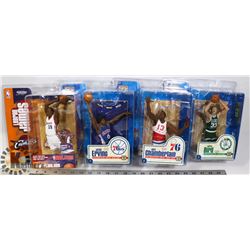 LOT OF 4 NBA ASSORTED MCFARLANE FIGURES.