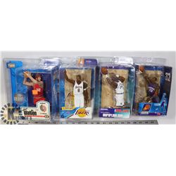 LOT OF 4 NBA MCFARLANE ASSORTED FIGURES.